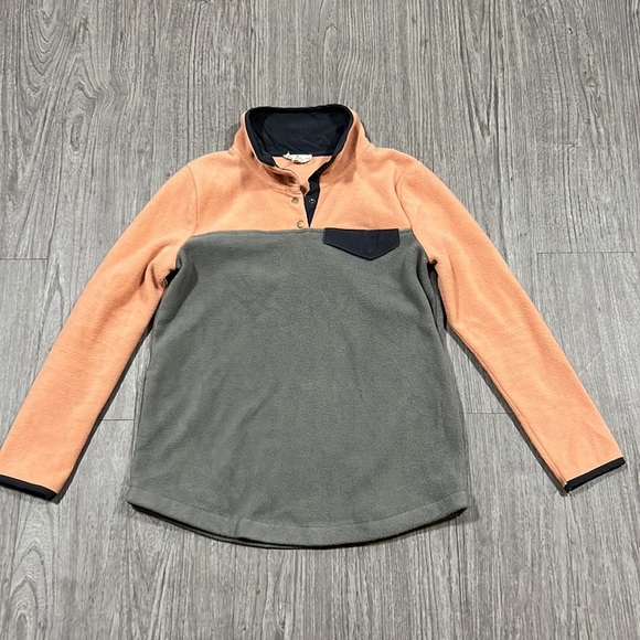 Entro Size Small Fleece Pullover Jacket in Peach & Gray - Picture 5 of 8